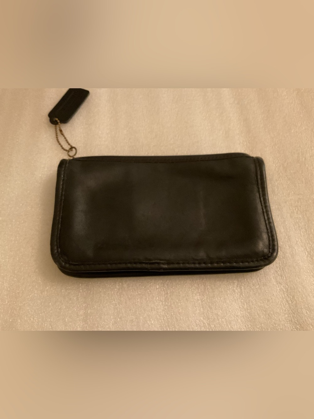 COACH VNTG CR COSMETIC POUCH LATE 70s EARLY 80s TICKING STRIPE ORIGINAL HANGTAG